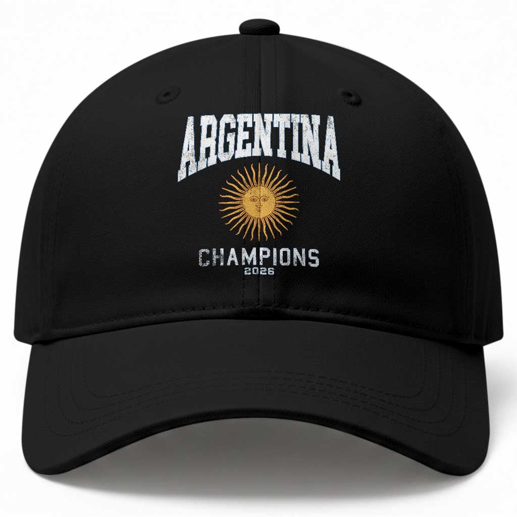 Argentina Champions 2026 Baseball Cap Argentinian Pride Vintage Sol De Mayo TS11 Print Your Wear