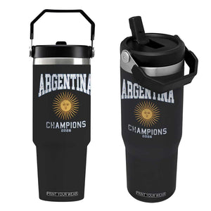 Argentina Champions 2026 Flip Straw Tumbler Argentinian Pride Vintage Sol De Mayo