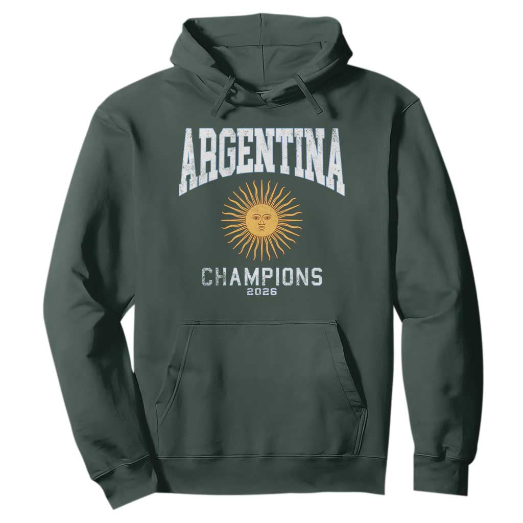 Argentina Champions 2026 Hoodie Argentinian Pride Vintage Sol De Mayo