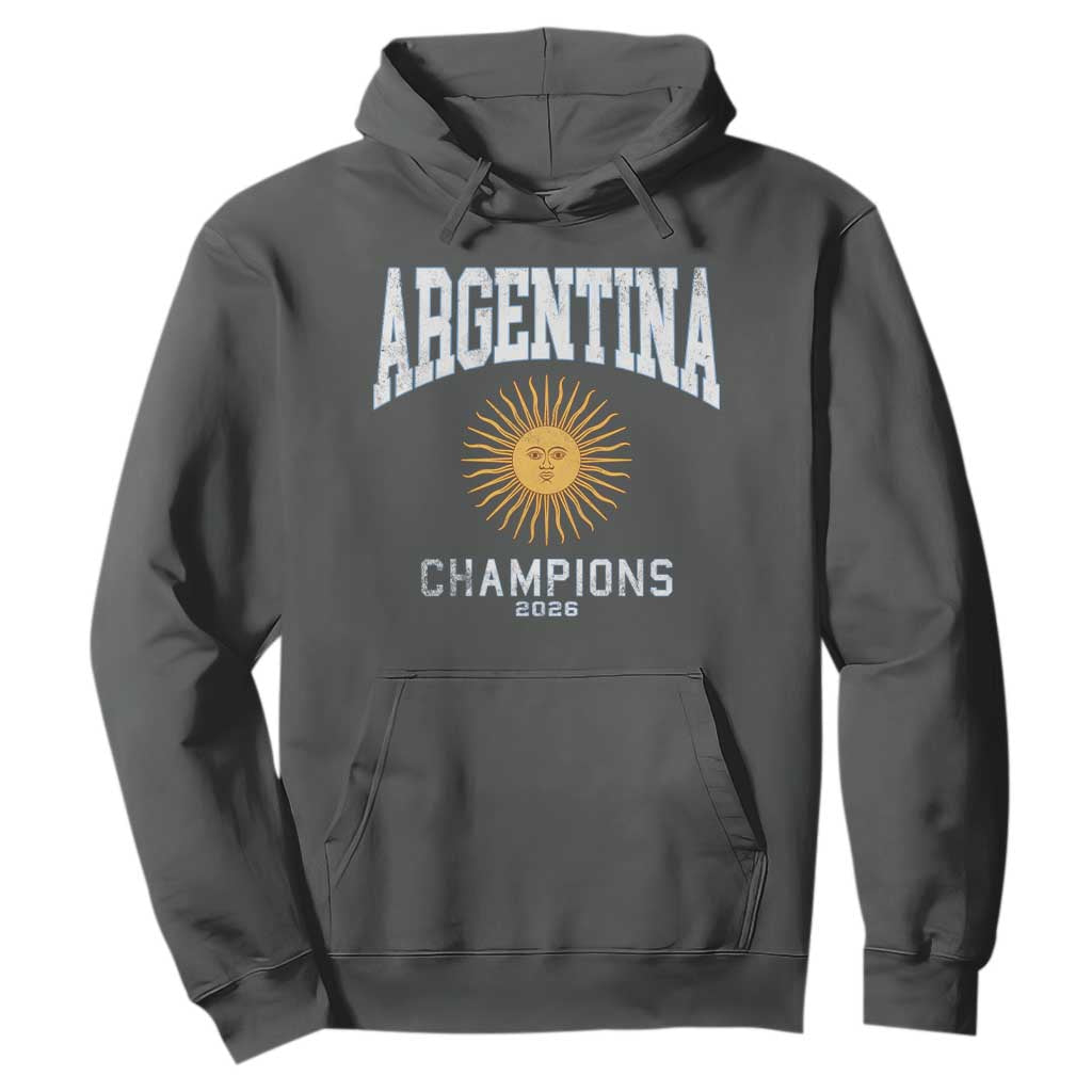 Argentina Champions 2026 Hoodie Argentinian Pride Vintage Sol De Mayo