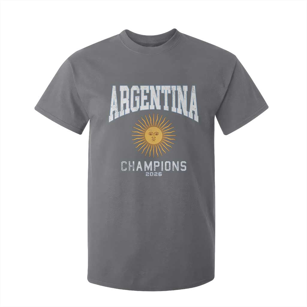 Argentina Champions 2026 T Shirt For Kid Argentinian Pride Vintage Sol De Mayo