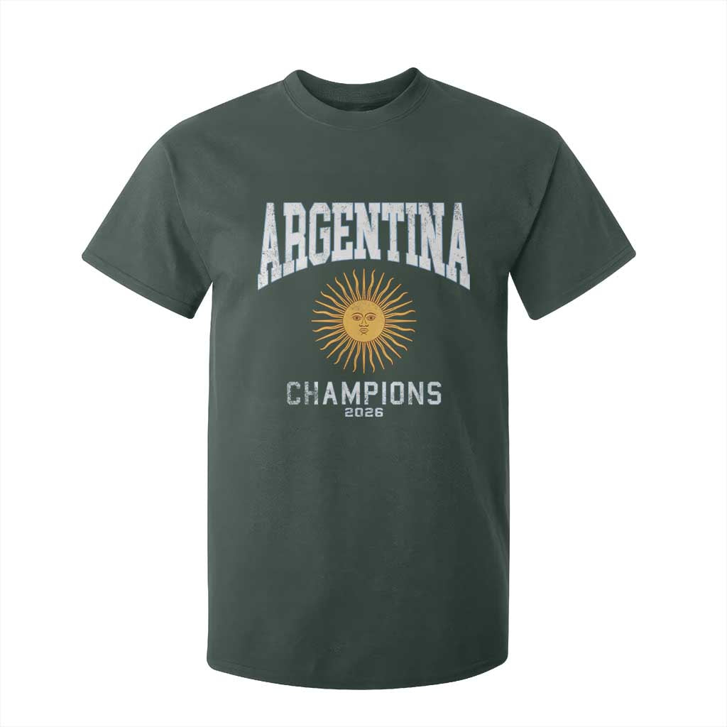 Argentina Champions 2026 T Shirt For Kid Argentinian Pride Vintage Sol De Mayo
