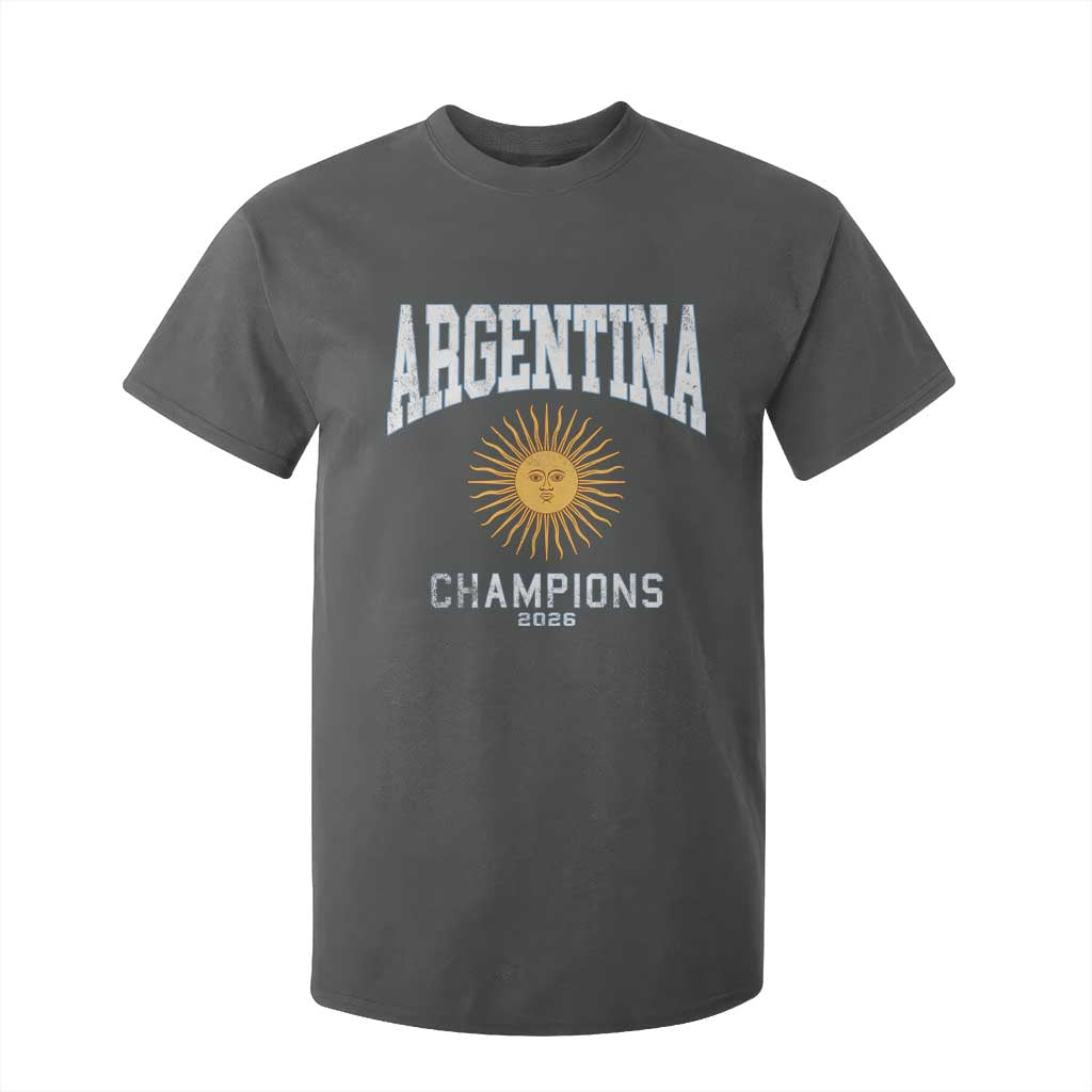 Argentina Champions 2026 T Shirt For Kid Argentinian Pride Vintage Sol De Mayo
