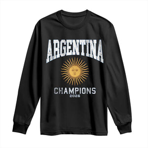 Argentina Champions 2026 Long Sleeve Shirt Argentinian Pride Vintage Sol De Mayo