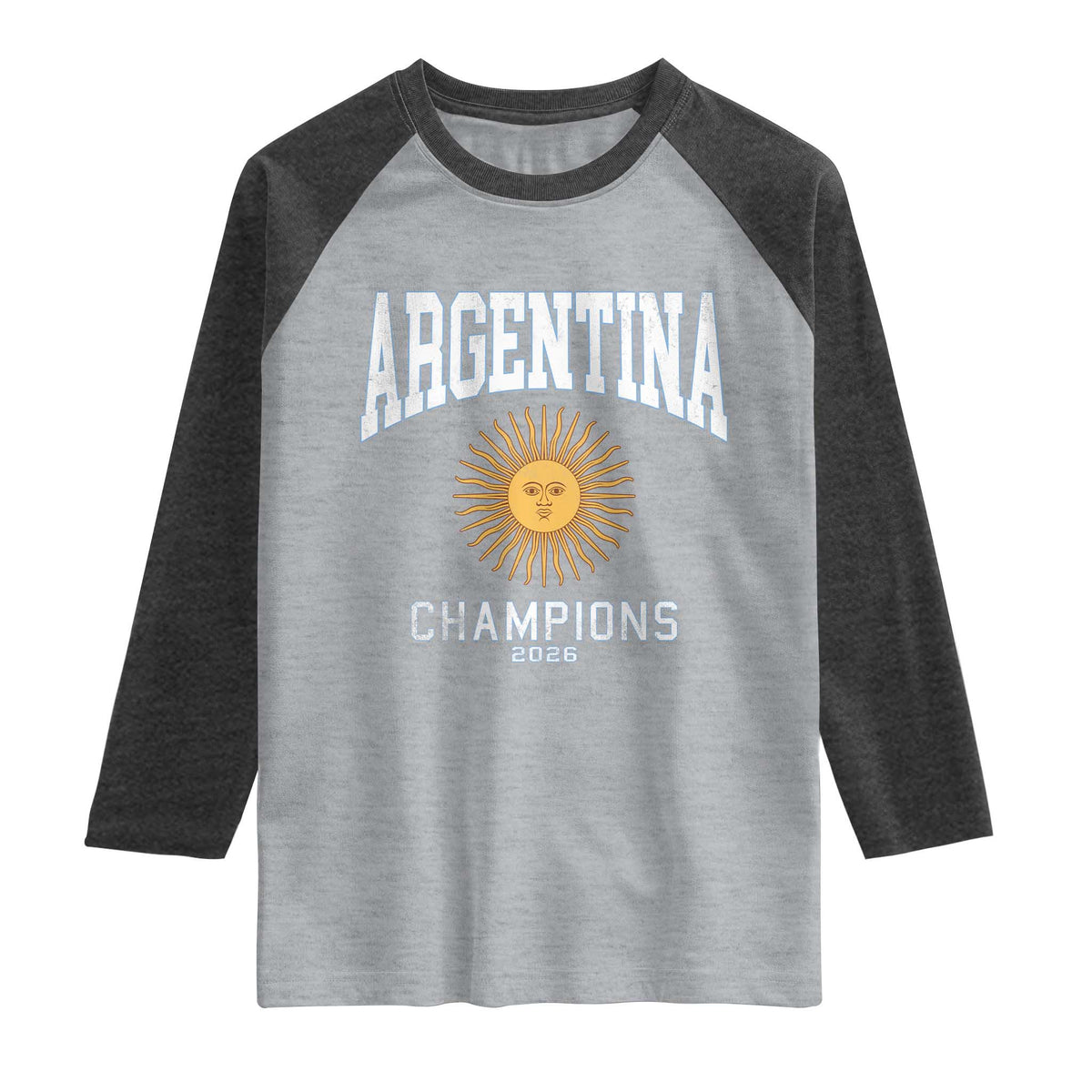 Argentina Champions 2026 Raglan Shirt Argentinian Pride Vintage Sol De Mayo