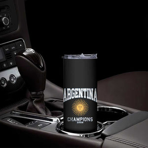 Argentina Champions 2026 Skinny Tumbler Argentinian Pride Vintage Sol De Mayo
