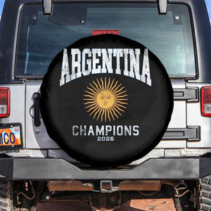 Argentina Champions 2026 Spare Tire Cover Argentinian Pride Vintage Sol De Mayo