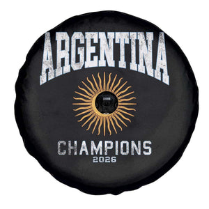 Argentina Champions 2026 Spare Tire Cover Argentinian Pride Vintage Sol De Mayo
