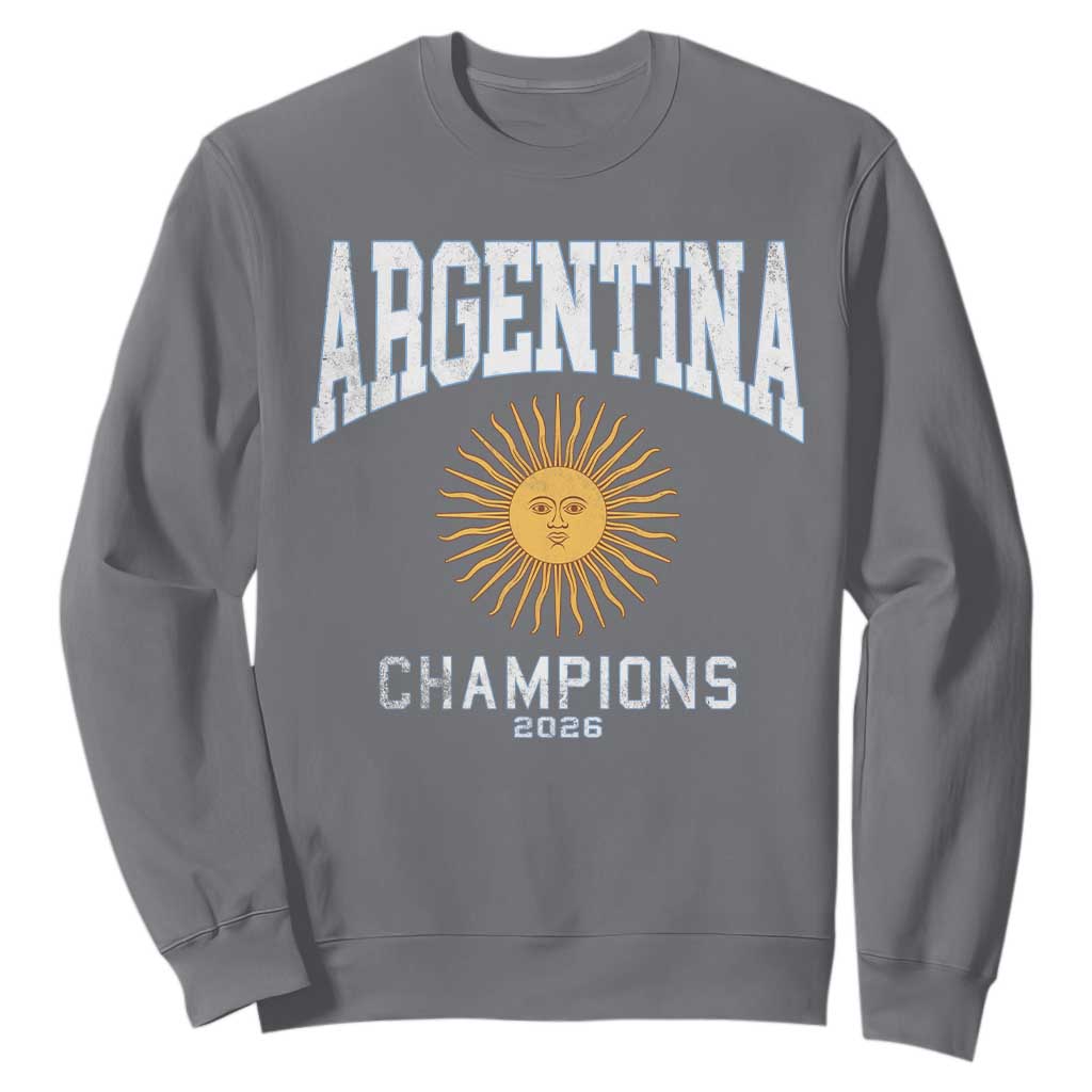 Argentina Champions 2026 Sweatshirt Argentinian Pride Vintage Sol De Mayo