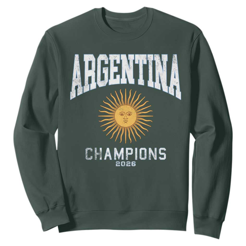 Argentina Champions 2026 Sweatshirt Argentinian Pride Vintage Sol De Mayo