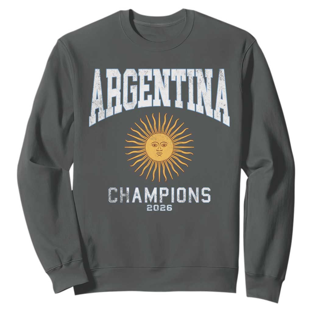 Argentina Champions 2026 Sweatshirt Argentinian Pride Vintage Sol De Mayo