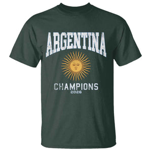 Argentina Champions 2026 T Shirt Argentinian Pride Vintage Sol De Mayo