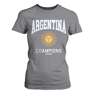 Argentina Champions 2026 T Shirt For Women Argentinian Pride Vintage Sol De Mayo
