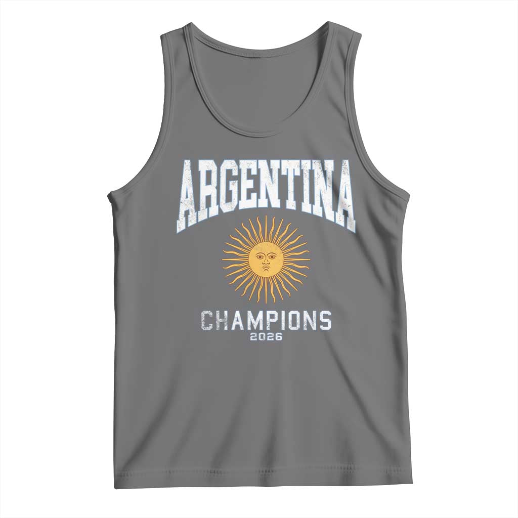 Argentina Champions 2026 Tank Top Argentinian Pride Vintage Sol De Mayo
