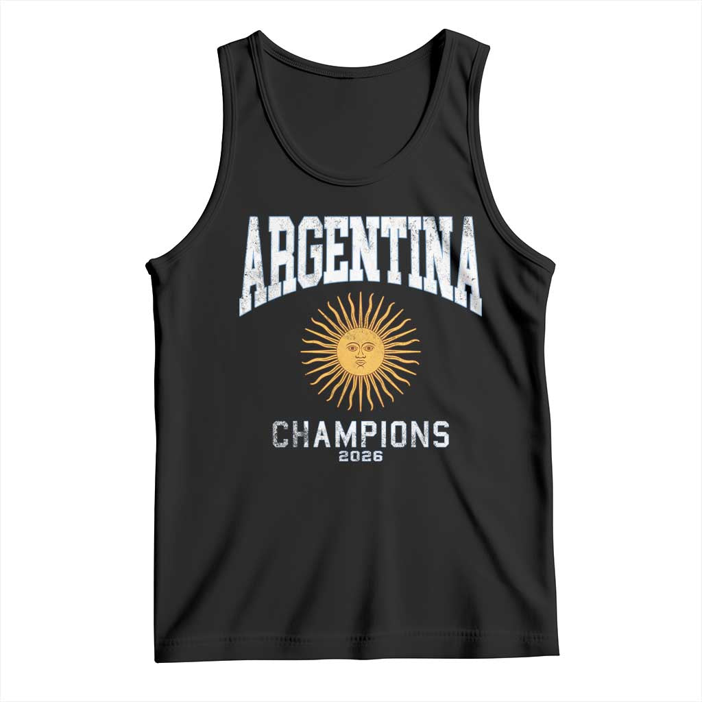 Argentina Champions 2026 Tank Top Argentinian Pride Vintage Sol De Mayo