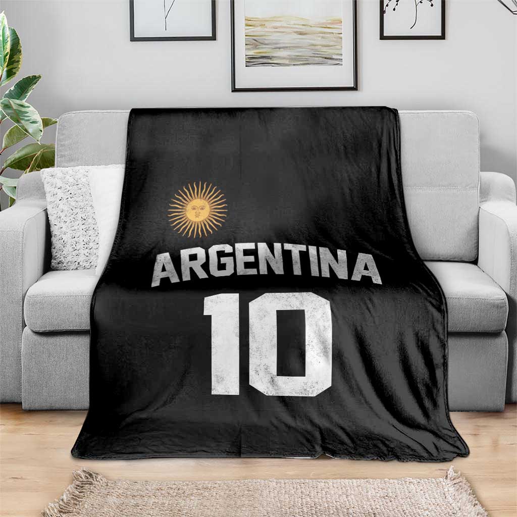 Argentina Football Number 10 Jersey Style Throw Blanket Soccer Fan TS11 Print Your Wear