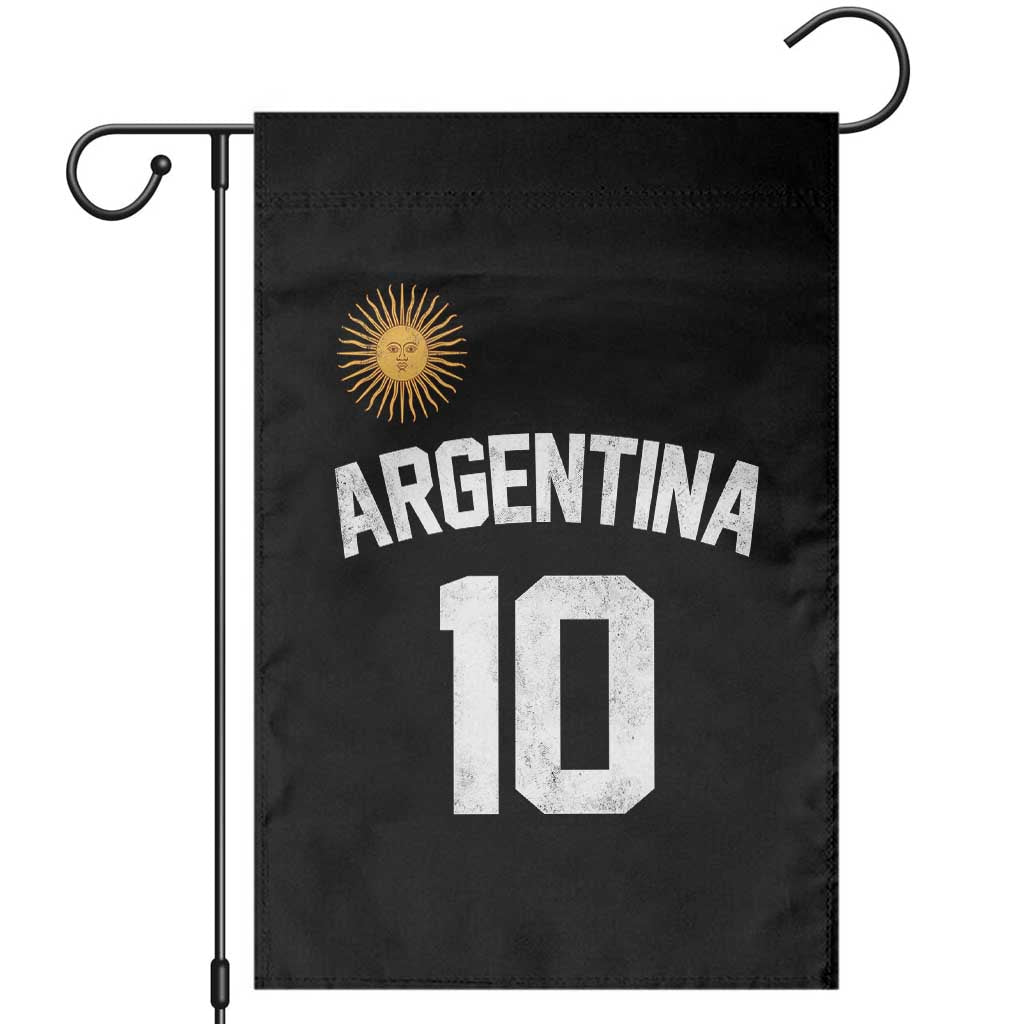 Argentina Football Number 10 Jersey Style Garden Flag Soccer Fan TS11 Black Print Your Wear