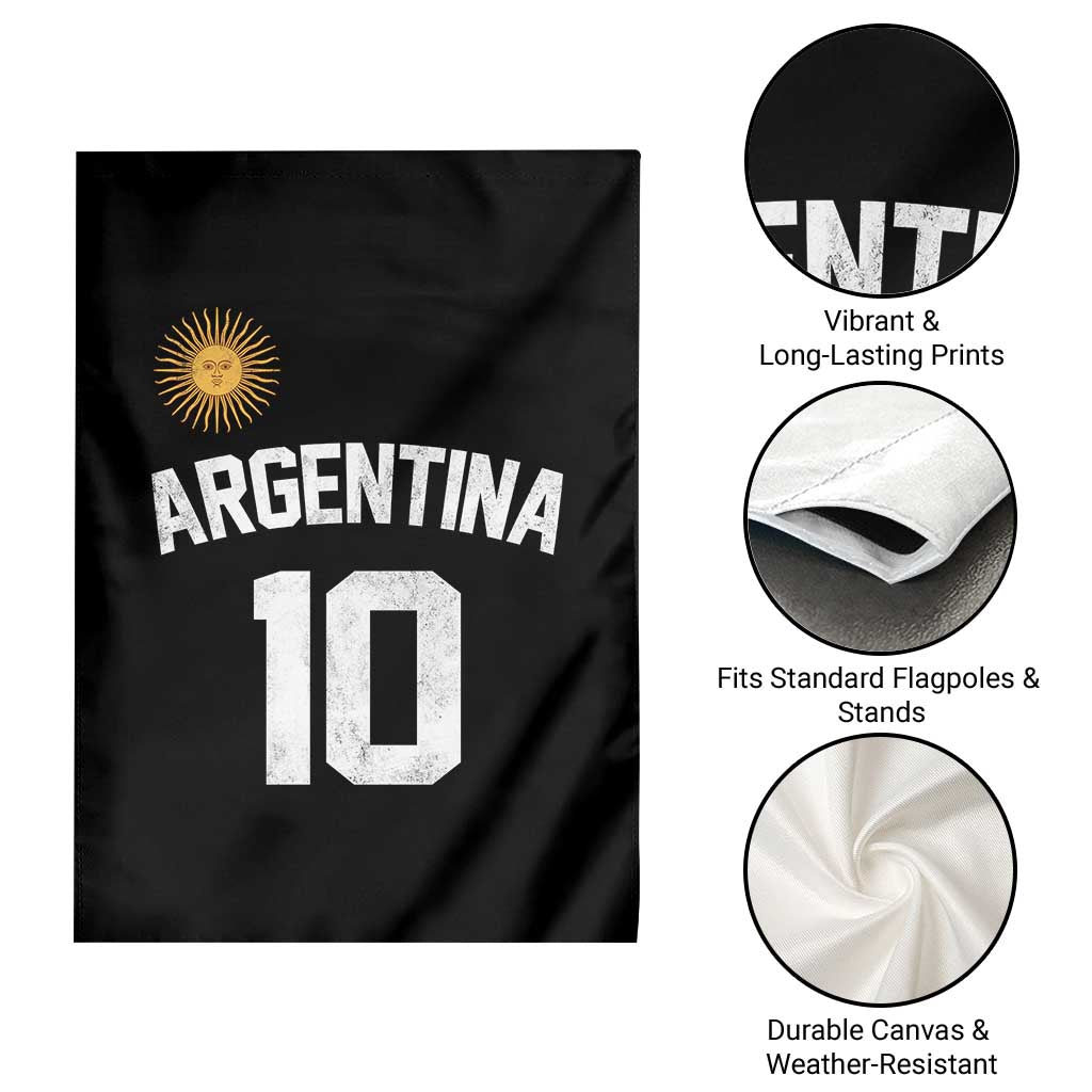Argentina Football Number 10 Jersey Style Garden Flag Soccer Fan TS11 Print Your Wear