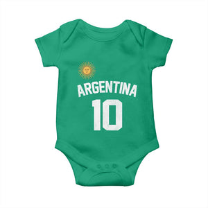 Argentina Football Number 10 Jersey Style Baby Onesie Soccer Fan