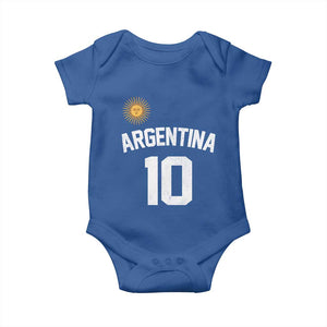 Argentina Football Number 10 Jersey Style Baby Onesie Soccer Fan