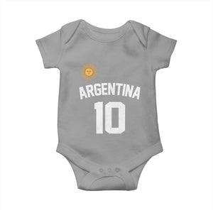 Argentina Football Number 10 Jersey Style Baby Onesie Soccer Fan