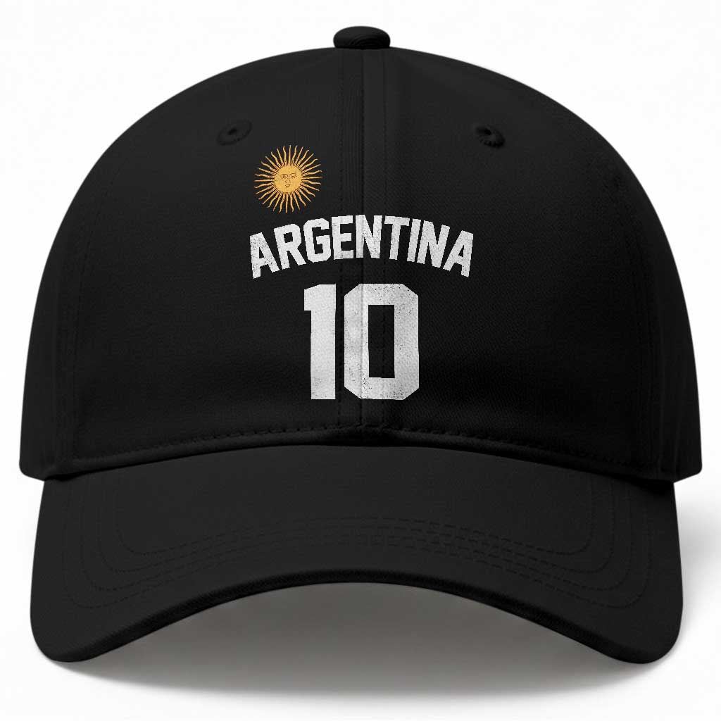 Argentina Football Number 10 Jersey Style Baseball Cap Soccer Fan TS11 Print Your Wear