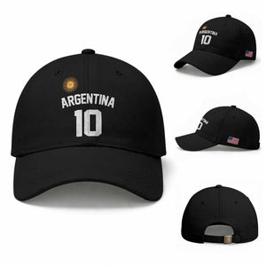 Argentina Football Number 10 Jersey Style Baseball Cap Soccer Fan