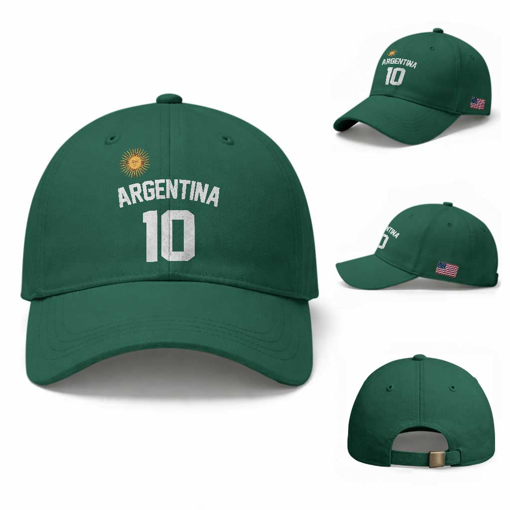 Argentina Football Number 10 Jersey Style Baseball Cap Soccer Fan
