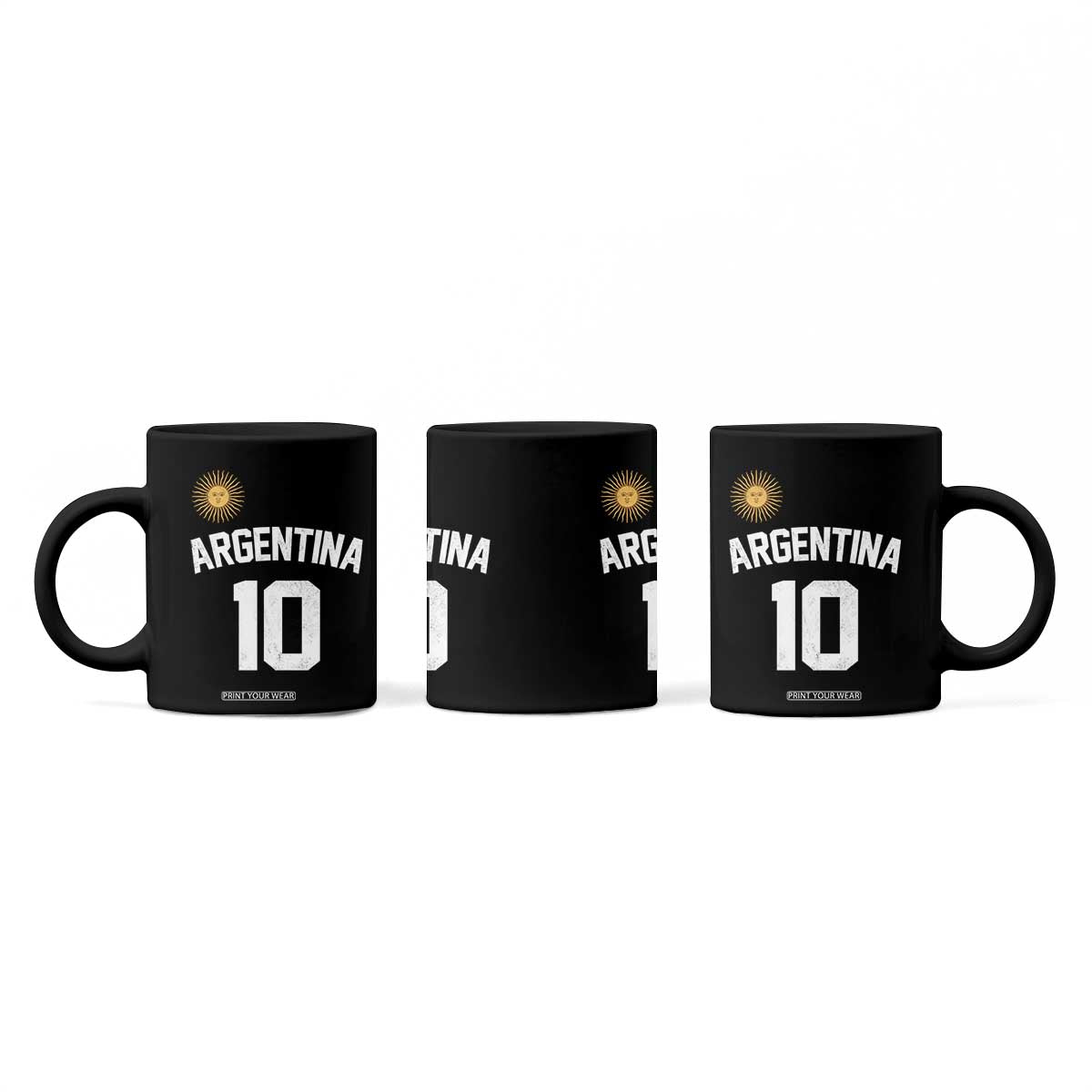 Argentina Football Number 10 Jersey Style Coffee Mug Soccer Fan TS11 Print Your Wear