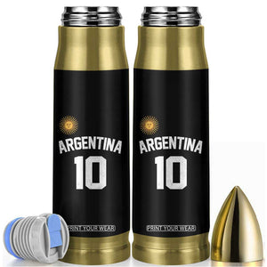 Argentina Football Number 10 Jersey Style Bullet Tumbler Soccer Fan TS11 Black Print Your Wear