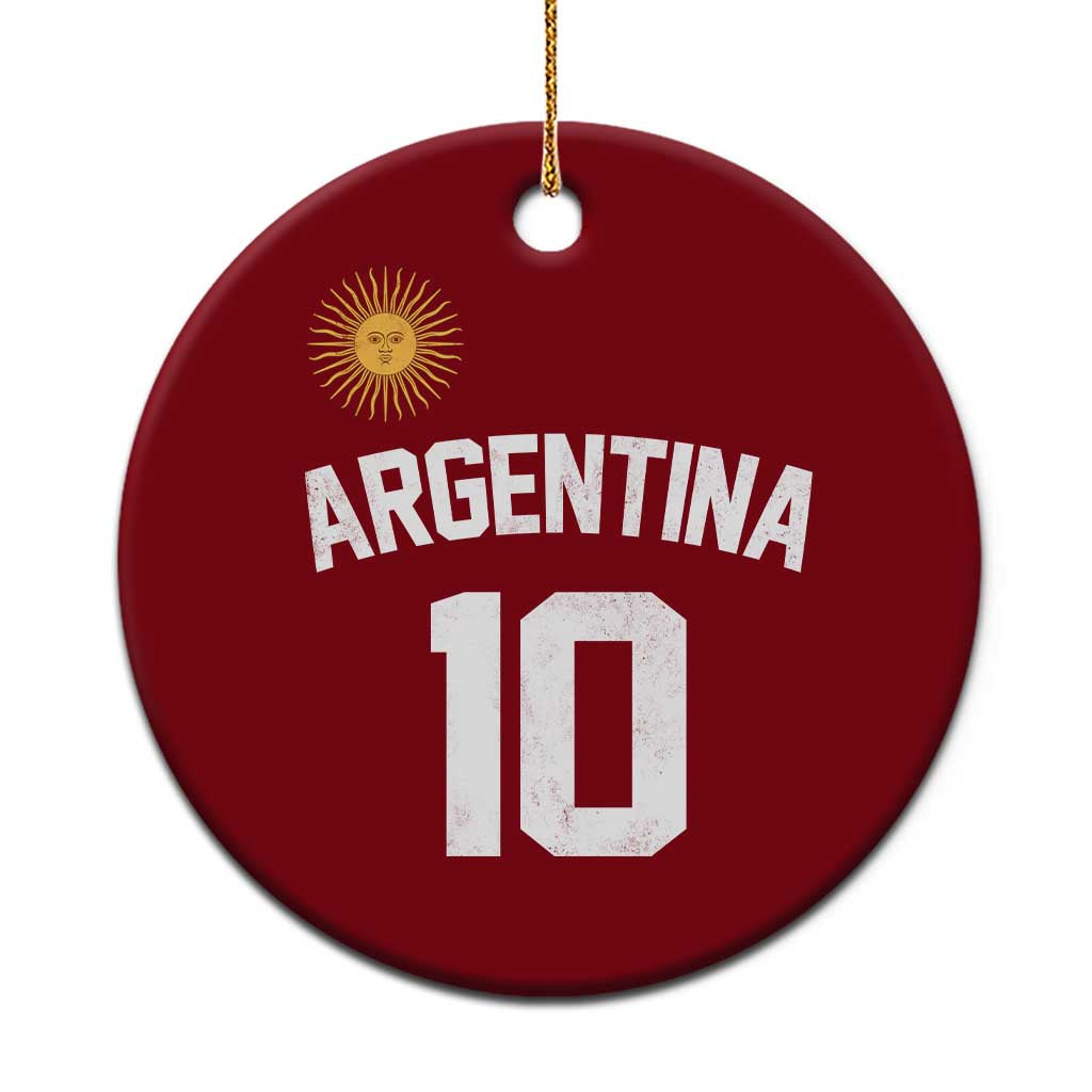 Argentina Football Number 10 Jersey Style Ceramic Ornament Soccer Fan