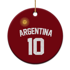 Argentina Football Number 10 Jersey Style Ceramic Ornament Soccer Fan
