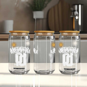 Argentina Football Number 10 Jersey Style Glass Can Soccer Fan TS11 Print Your Wear