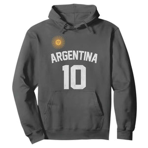 Argentina Football Number 10 Jersey Style Hoodie Soccer Fan
