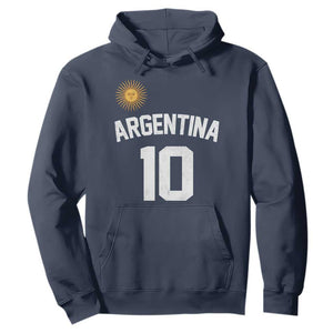 Argentina Football Number 10 Jersey Style Hoodie Soccer Fan
