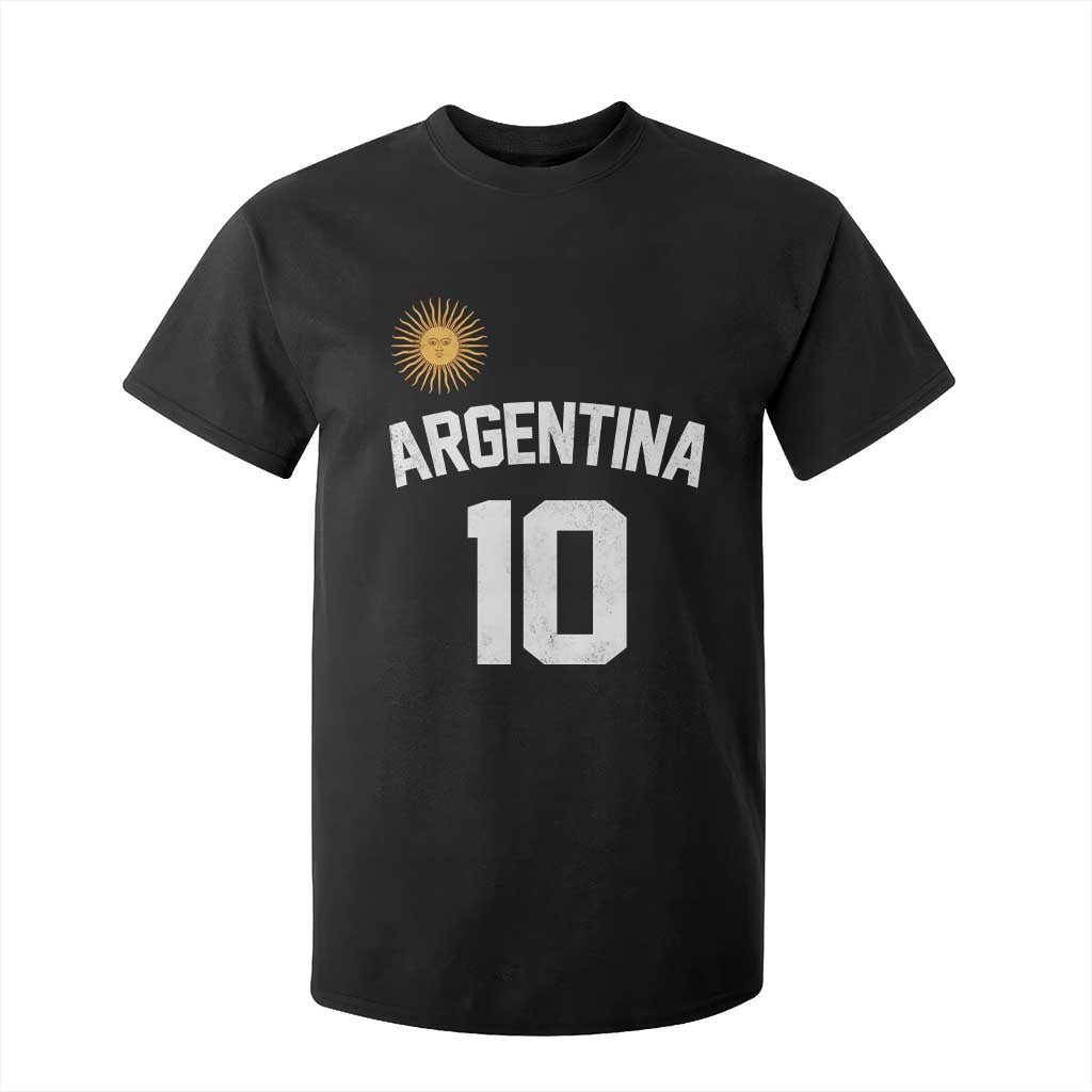 Argentina Football Number 10 Jersey Style T Shirt For Kid Soccer Fan