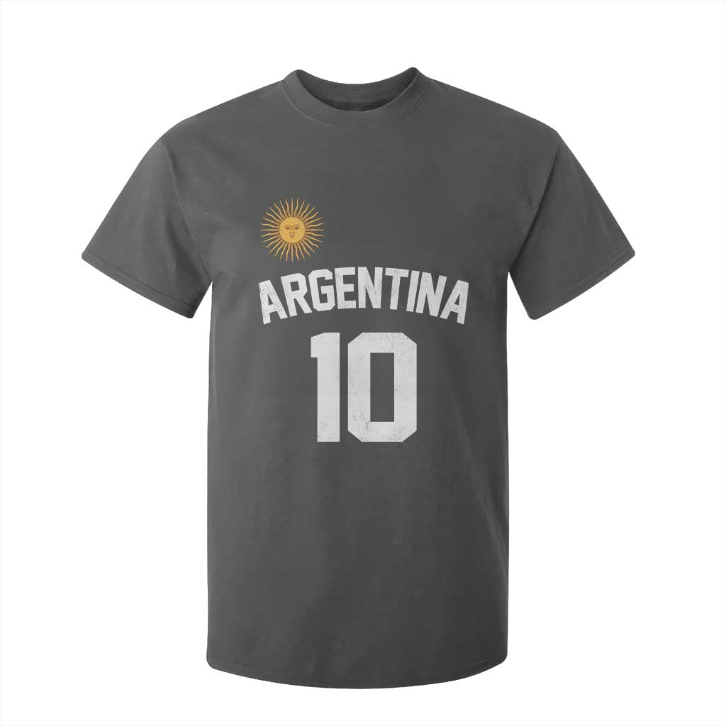 Argentina Football Number 10 Jersey Style T Shirt For Kid Soccer Fan