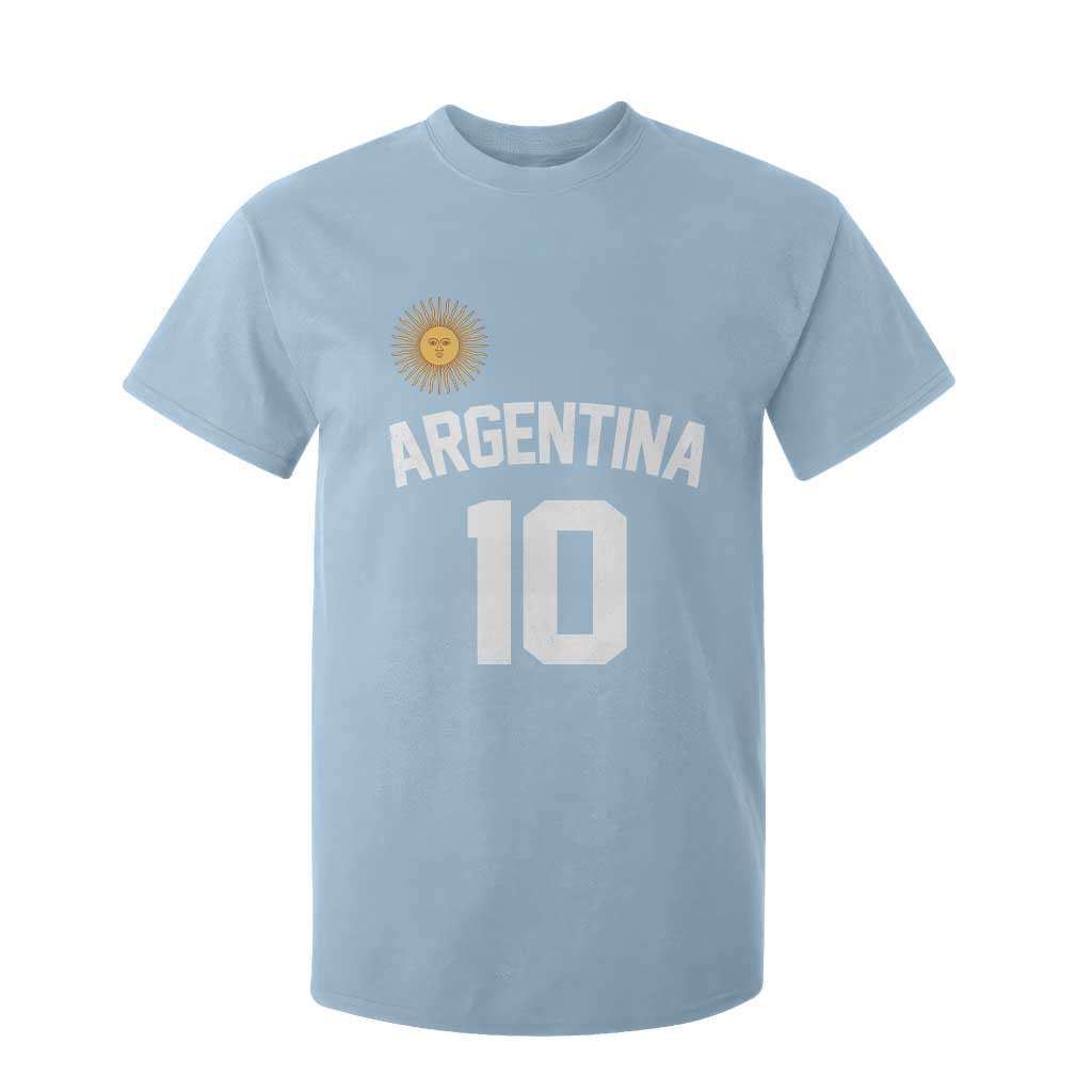 Argentina Football Number 10 Jersey Style T Shirt For Kid Soccer Fan