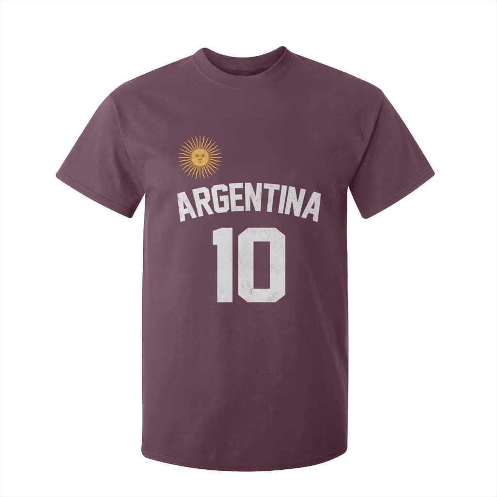 Argentina Football Number 10 Jersey Style T Shirt For Kid Soccer Fan