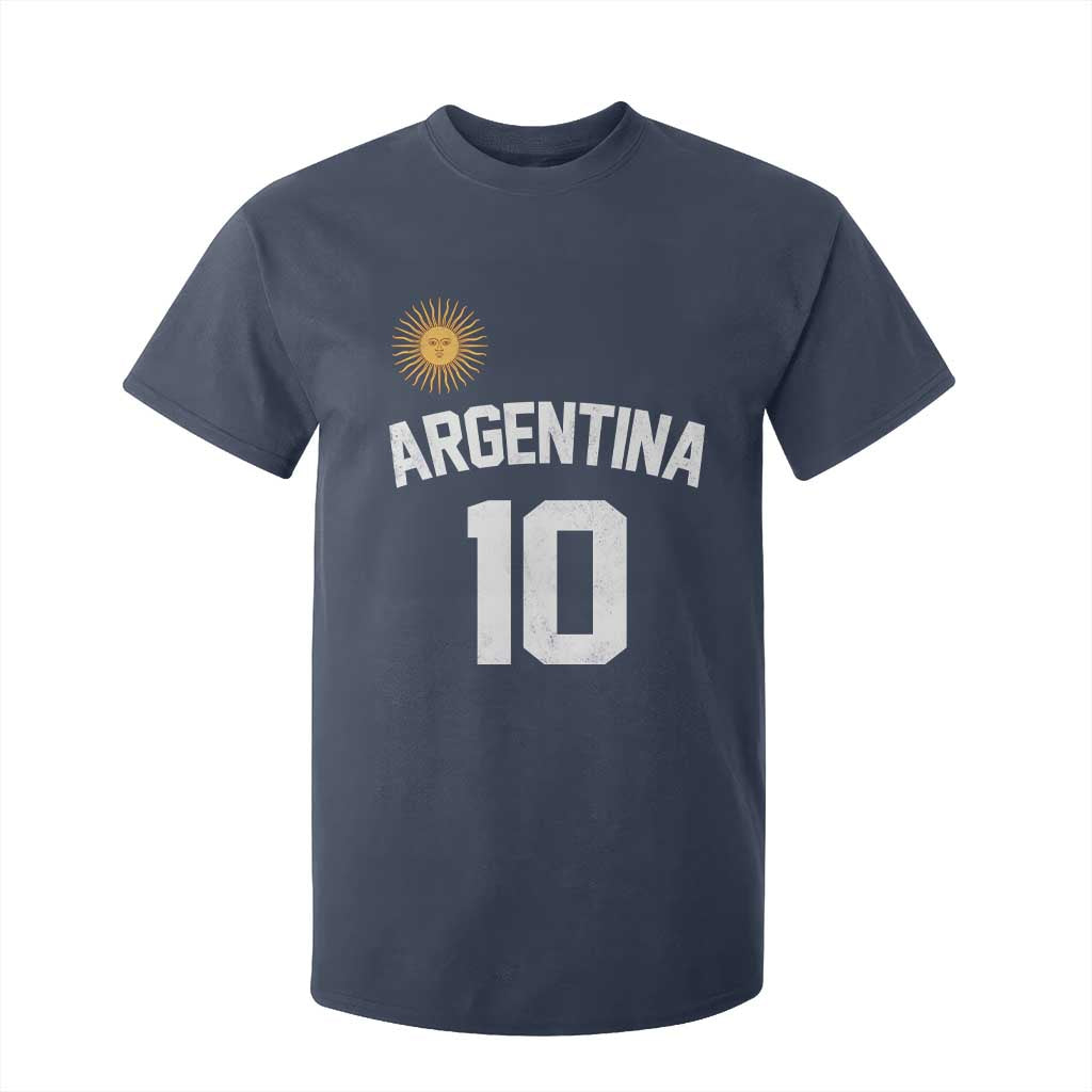 Argentina Football Number 10 Jersey Style T Shirt For Kid Soccer Fan