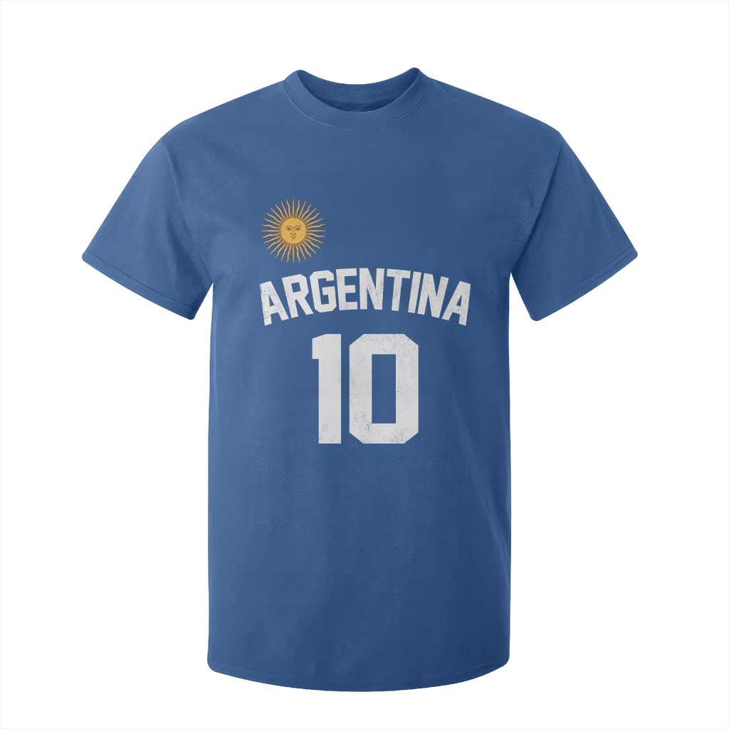 Argentina Football Number 10 Jersey Style T Shirt For Kid Soccer Fan