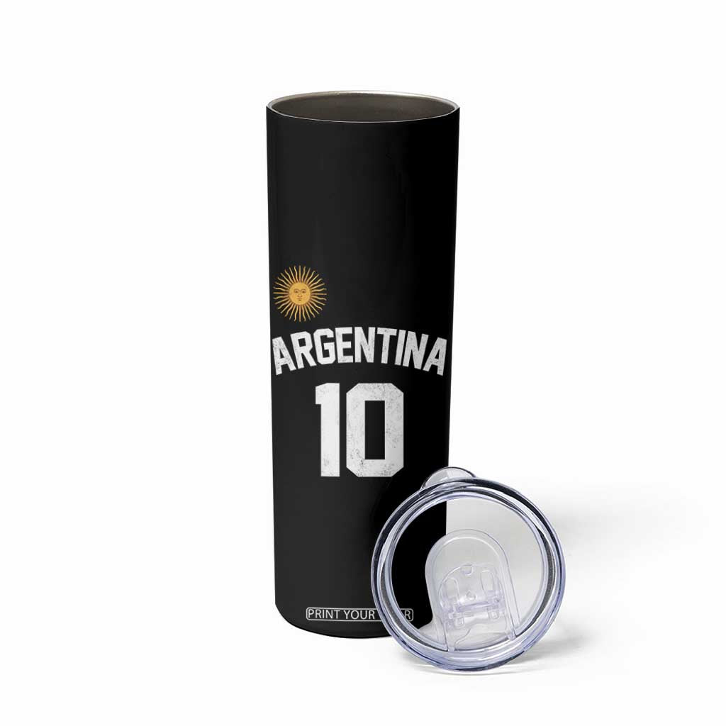Argentina Football Number 10 Jersey Style Skinny Tumbler Soccer Fan TS11 Print Your Wear