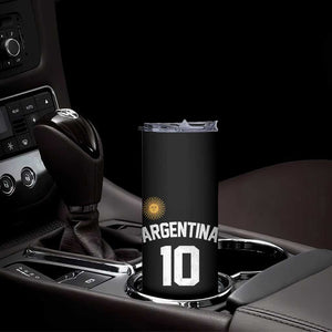 Argentina Football Number 10 Jersey Style Skinny Tumbler Soccer Fan TS11 Print Your Wear