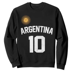 Argentina Football Number 10 Jersey Style Sweatshirt Soccer Fan
