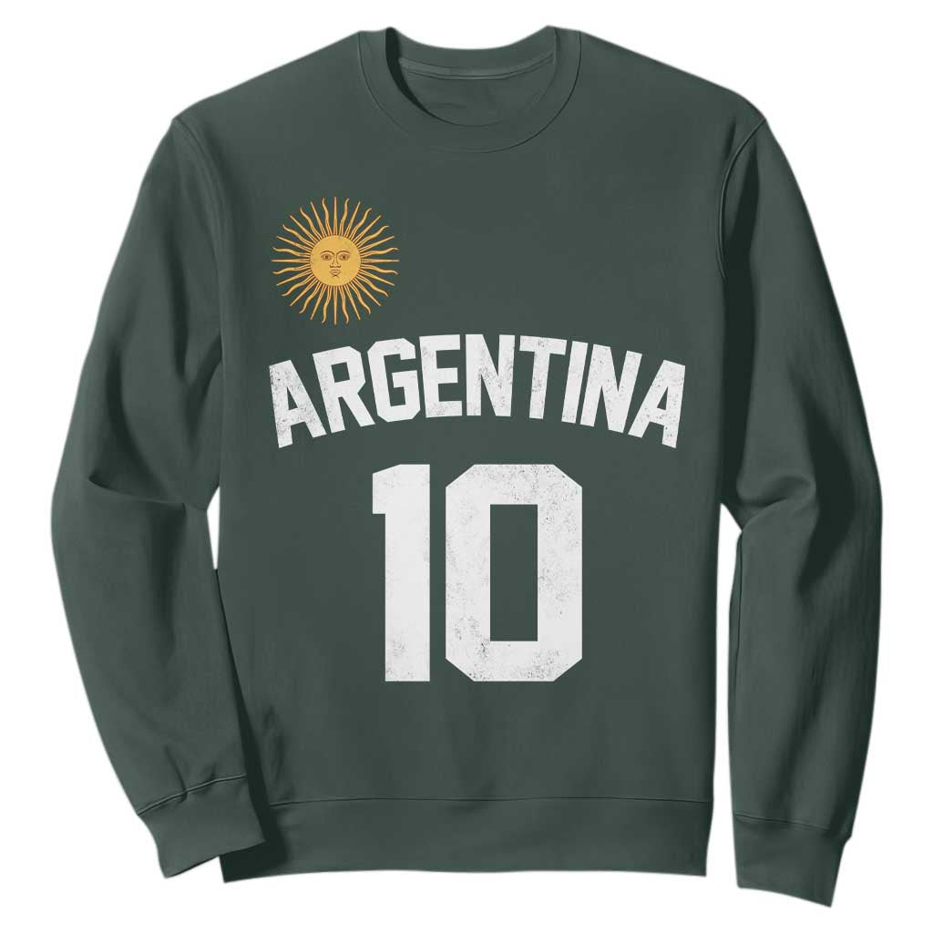 Argentina Football Number 10 Jersey Style Sweatshirt Soccer Fan
