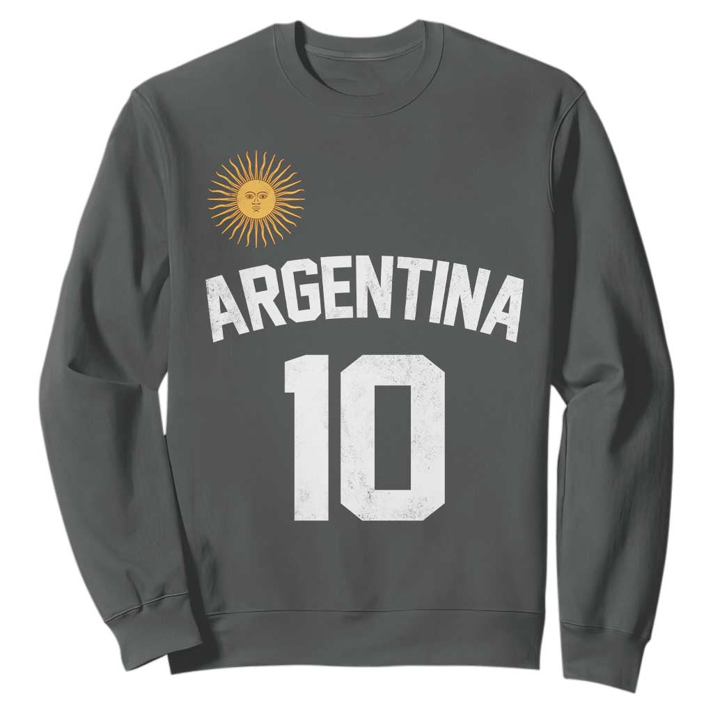 Argentina Football Number 10 Jersey Style Sweatshirt Soccer Fan