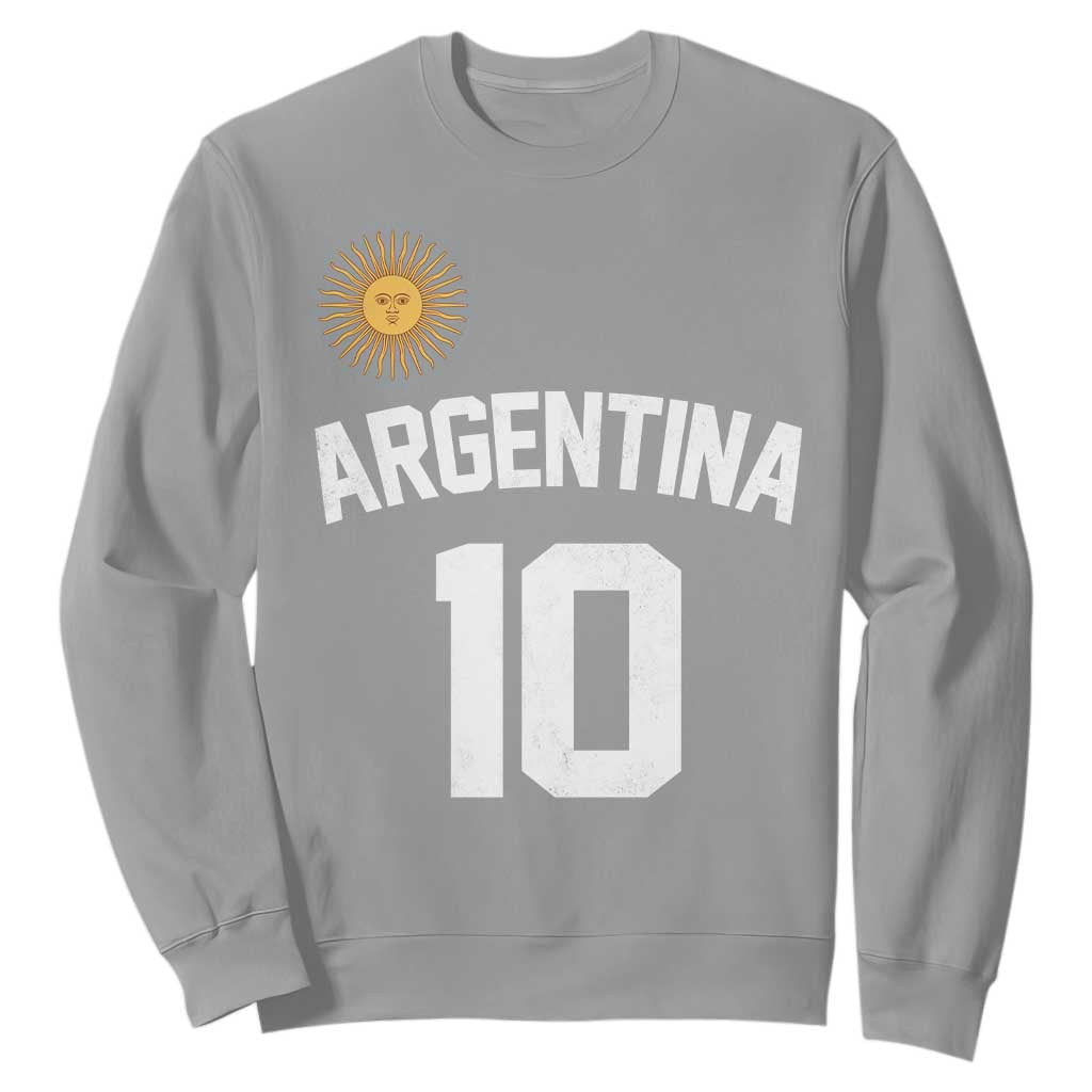 Argentina Football Number 10 Jersey Style Sweatshirt Soccer Fan