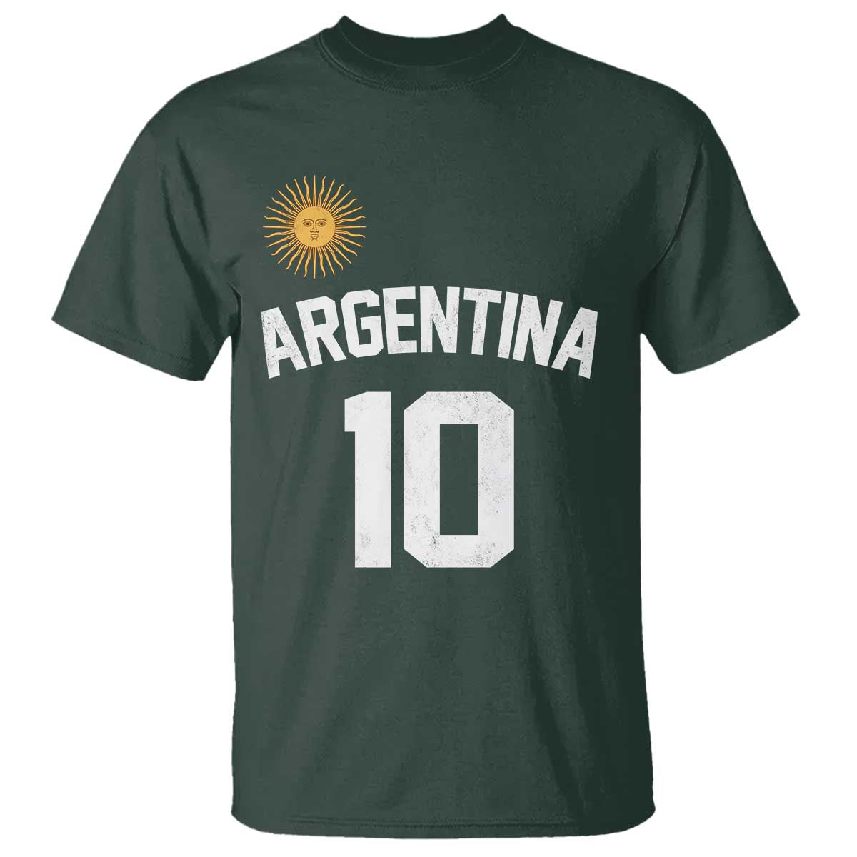 Argentina Football Number 10 Jersey Style T Shirt Soccer Fan