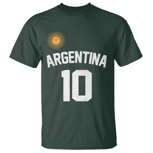 Argentina Football Number 10 Jersey Style T Shirt Soccer Fan