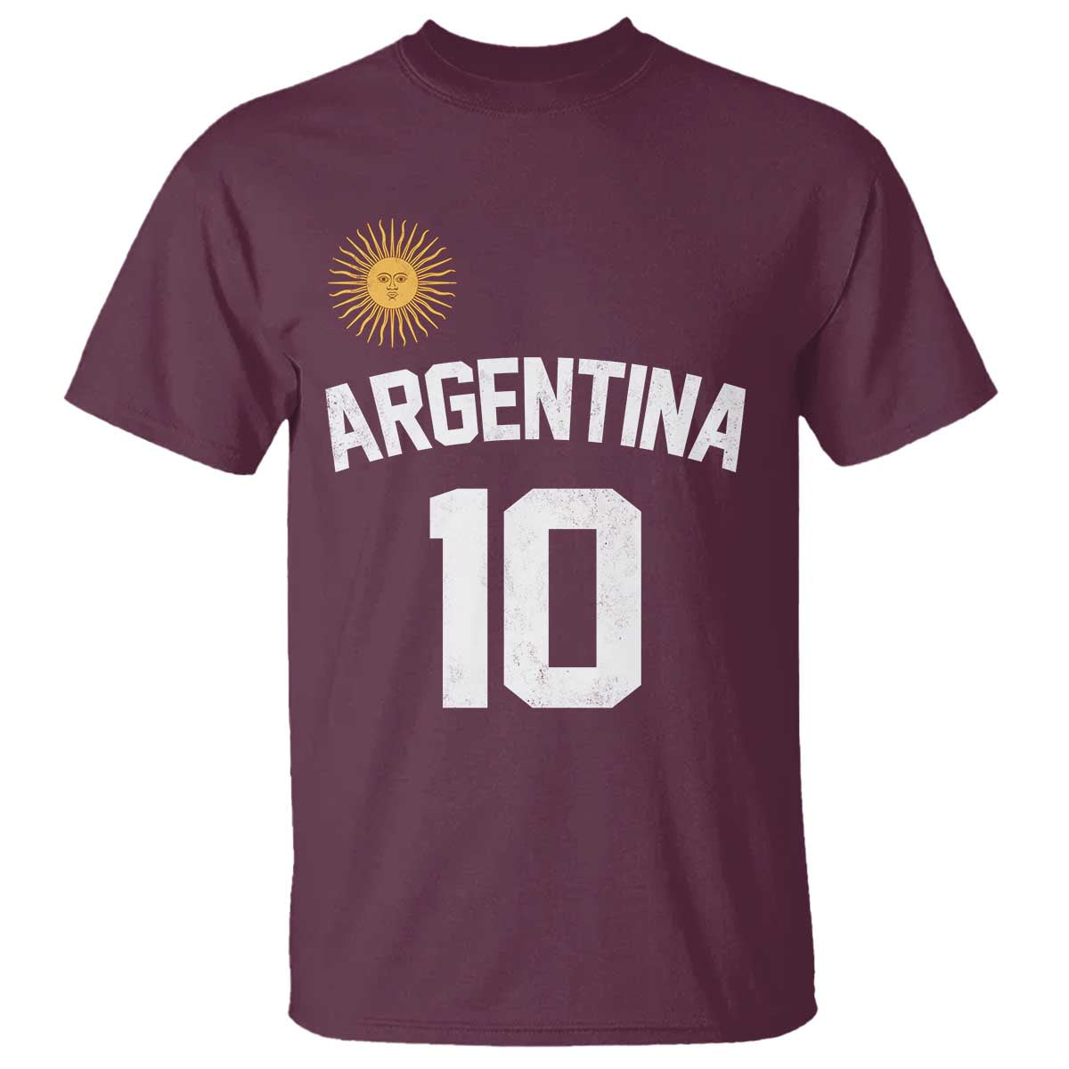 Argentina Football Number 10 Jersey Style T Shirt Soccer Fan